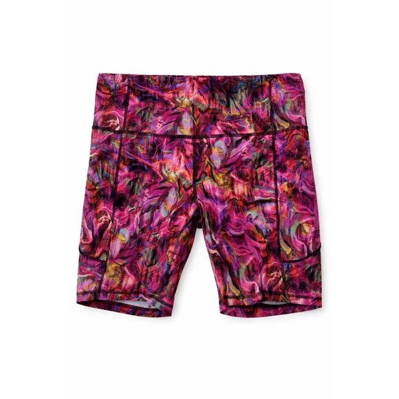 Lululemon Fast & Free High-Rise Crop 8" Shorts in Hyper Flow Pink Multi Pattern - Picture 2 of 9